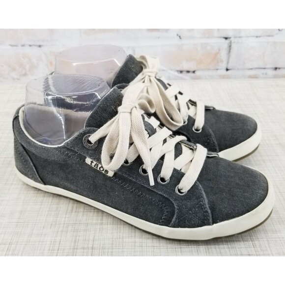 Taos Shoes - TAOS Star Womens Gray Canvas Lace Up‎ Sneaker Size 7 STA-12844 Shoes